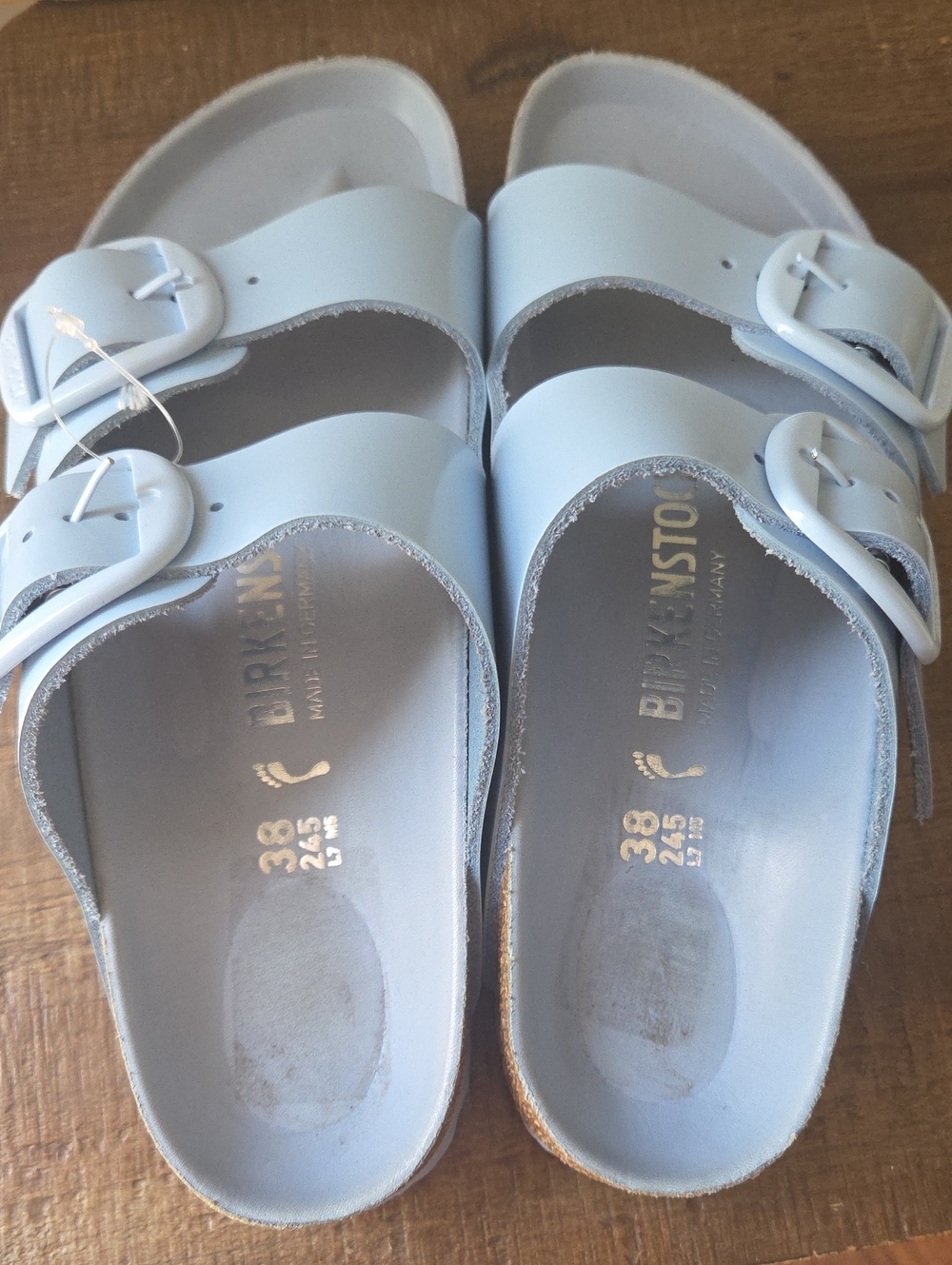 Birkenstock Womens Double Strap Sandals in Pale Blue